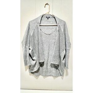Seventeen Open Front Cardigan Gray Sweater Size L